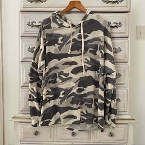 JODIFL Camouflage Hoodie - Black and Cream